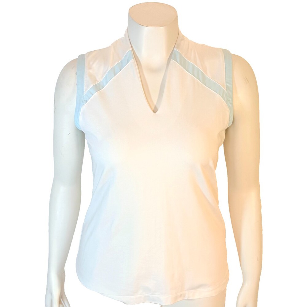 EP Pro Tour Tech Golf Tank Top Women's L Sleeveless V-Neck Upper Stripe Sp